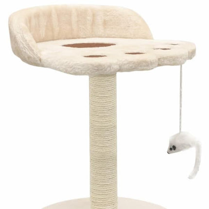 Arbre compact pour chats avec plateforme en forme de patte