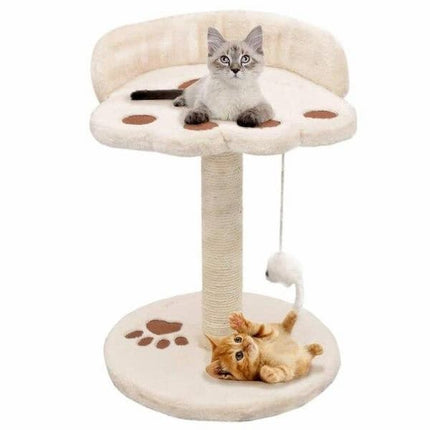 Arbre compact pour chats avec plateforme en forme de patte