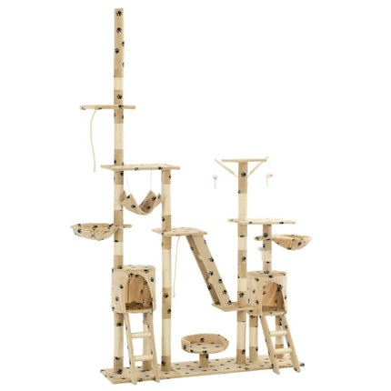 Grand Arbre Beige pour Chats avec Plates-Formes et Hamacs