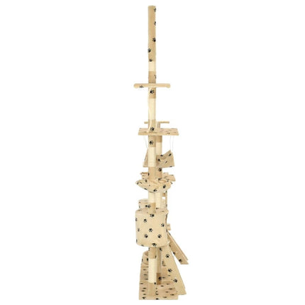 Grand Arbre Beige pour Chats avec Plates-Formes et Hamacs