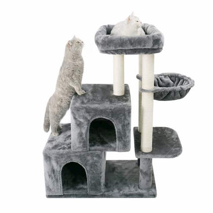 Arbre Gris Multi-Activités avec Niche et Hamac