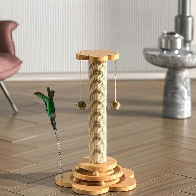 Griffoir Interactif avec Balle Suspendue et Plume sur Ressort