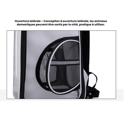 Sac à dos pour chats avec fenêtre transparente – Pratique pour voyages ou sorties