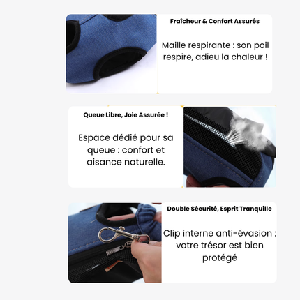 Harnais Dos Urbain avec Espace pour Chat