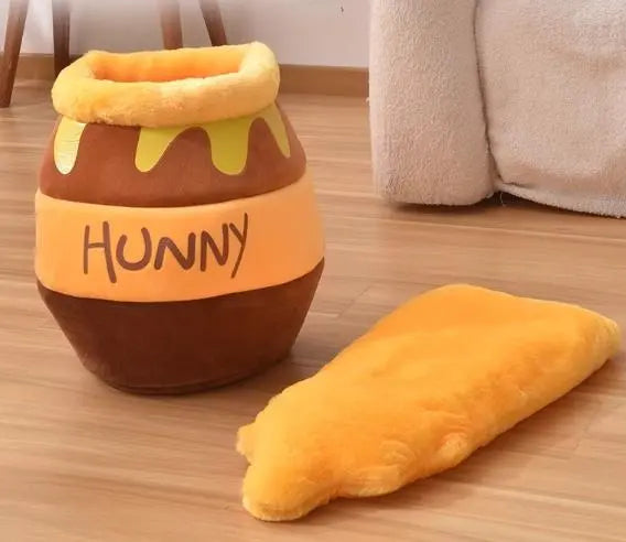 Panier pour Chat en Forme de Pot de Miel Renversé